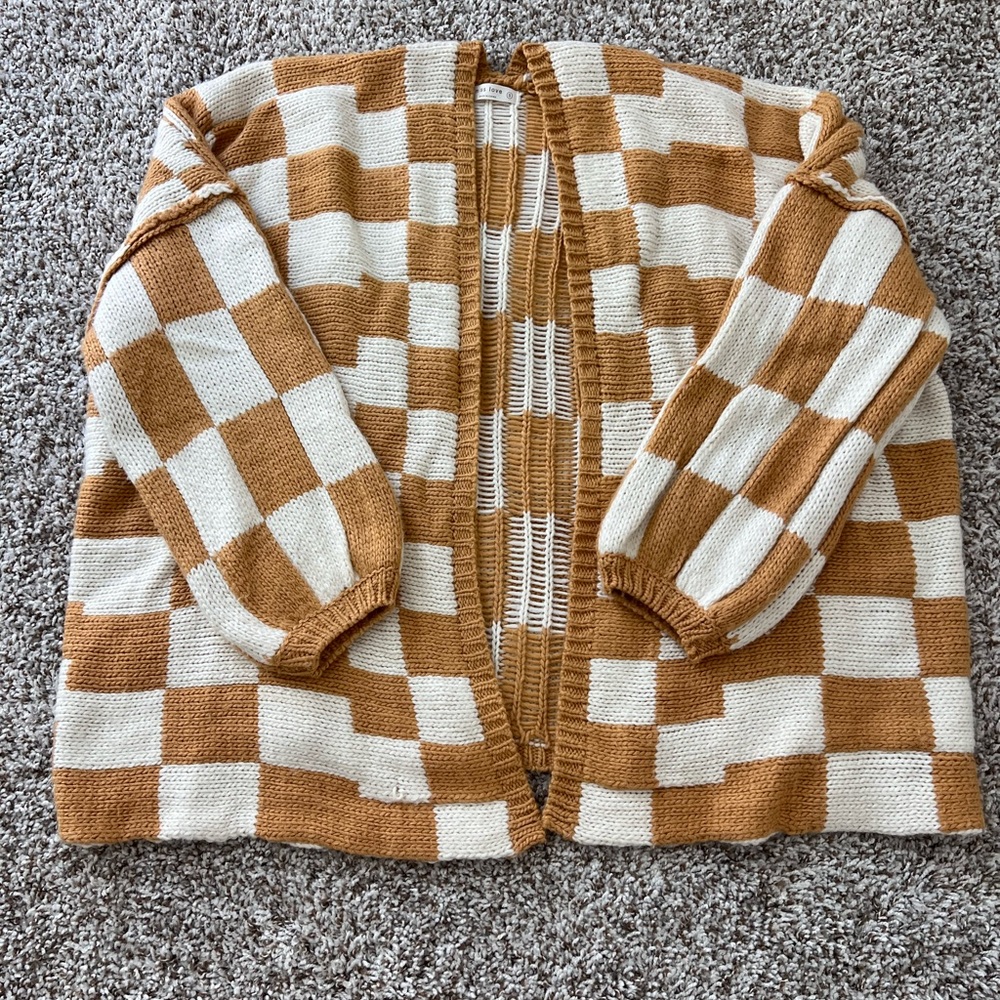 Miss Love checkered cardigan size Small